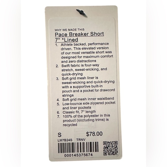 Lululemon - Pace Breaker Lined Short 7" - True Navy - Picture 8 of 8